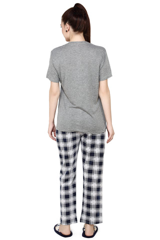 Evolove Cotton Womens Night Suit (Pajama Set)