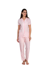 Pyjama Set with   Viscose Liva Printed Top Shirts &  Pants Night Suit Sleep