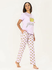 Pyjama Set 100% Cotton | T-Shirt Pyjama Set Night Wear for Daily Use with Pockets & Pants Super Soft Comfortable (S to 2XL Size)