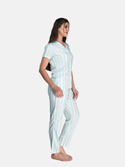 Pyjama & Top Set with Pockets Night Wear Daily Use Viscose Liva Printed Suit Sleep &