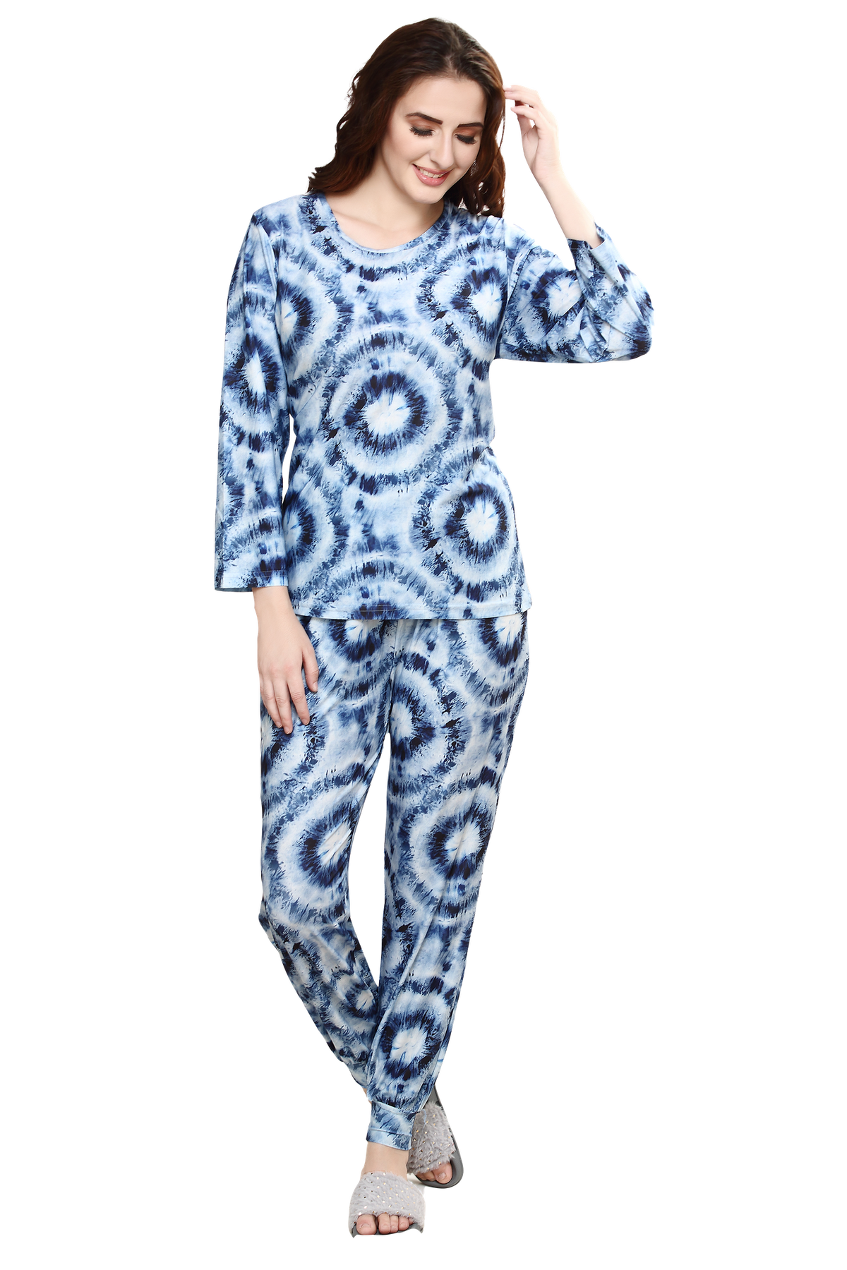 Evolove navy Women's 100% cotton Tracksuit (Night Suit)- super comfortable, sporty and stylish, cotton, our most comfortable (Sizes S to 2XL)