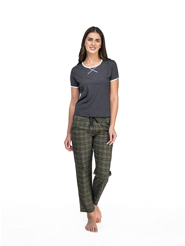Evolove Women's Pyjama Set Cotton | T-Shirt Pyjama Set for Women Night –  Evolove India