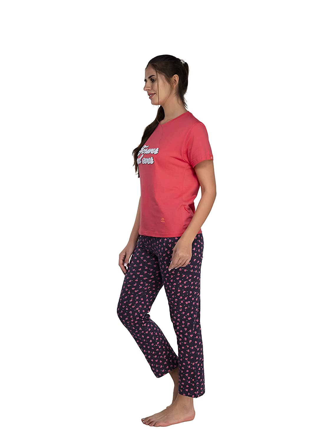 Evolove Womens Cotton Knits Pyjama Set with Top Tshirts & Bottom Pants –  Evolove India