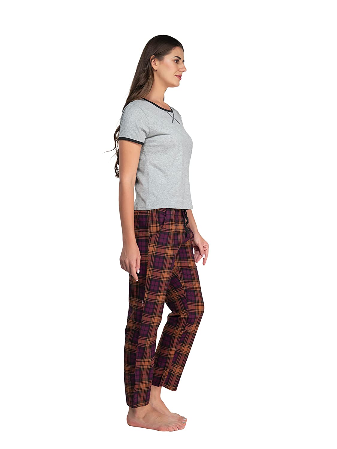 Evolove Pyjamas T-Shirt Pants Set for Women for Daily Use Cotton Winte – Evolove  India