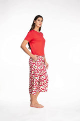 Loose Fit Pyjama Set with   2 Side Pockets  Viscose Liva Lycra Capris Leggings