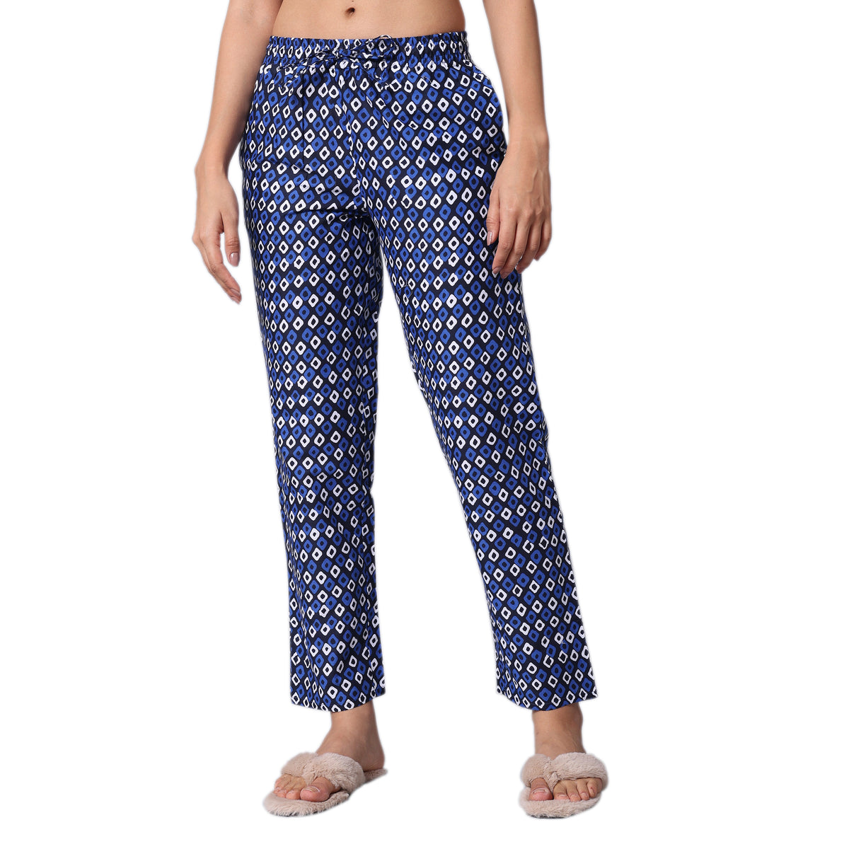 Evolove Women's Super Soft Comfortable Cotton Printed Pyjama Relaxed Lounge Pants with Pockets