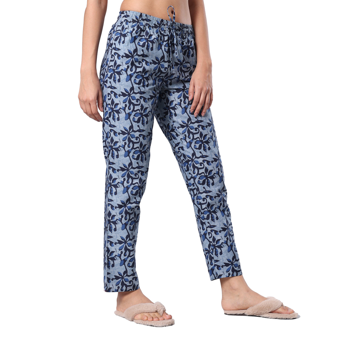 Evolove Women's Super Soft Comfortable Cotton Printed Pyjama Relaxed Lounge Pants with Pockets