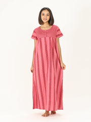 Nighty | Loose Fit 100% Cotton Nighties & Night es for or Ladies with   Button Super Soft Comfortable Design ( XL Size, Pink )