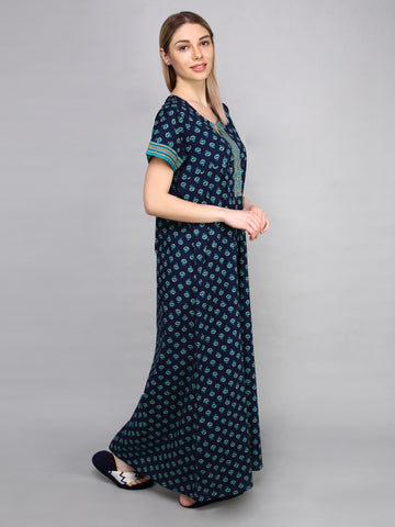 Evolove Womens Cotton Night Dress Long Nighty