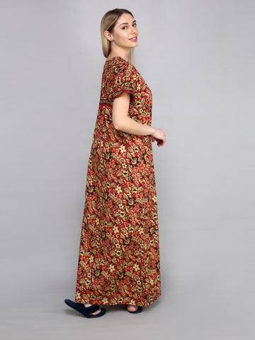 Evolove Womens Cotton Night Dress Long Nighty