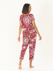 Evolove Women's Cotton Printed Pyjama Set Pack of 1