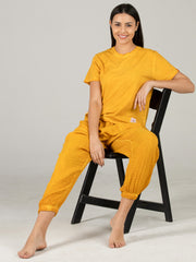 Evolove yellow Super soft most comfortable Pajama set