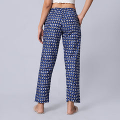 Evolove Women's Super Soft Comfortable Cotton Printed Pyjama Relaxed Lounge Pants with Pockets