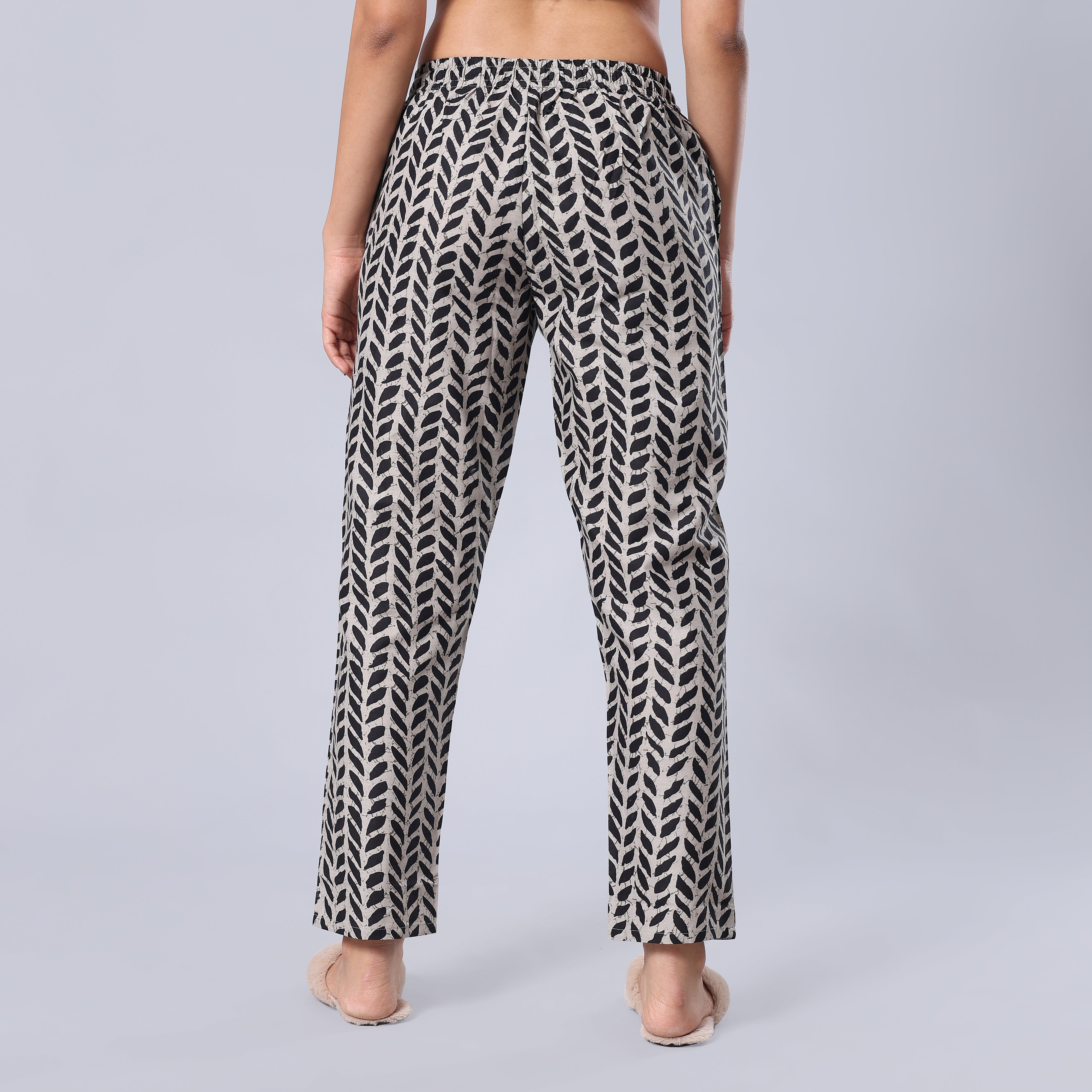 Evolove Women's Super Soft Comfortable Cotton Printed Pyjama Relaxed Lounge Pants with Pockets