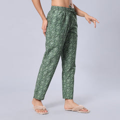 Evolove Women's Super Soft Comfortable Cotton Printed Pyjama Relaxed Lounge Pants with Pockets