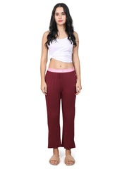 Evolove Women's Micro Modal Solid Pyjama Relaxed Lounge Pants with Pockets Super Soft Comfortable