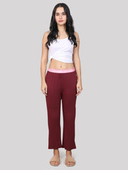 Evolove Women's Micro Modal Solid Pyjama Relaxed Lounge Pants with Pockets Super Soft Comfortable