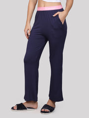 Evolove Women's Micro Modal Solid Pyjama Relaxed Lounge Pants with Pockets Super Soft Comfortable