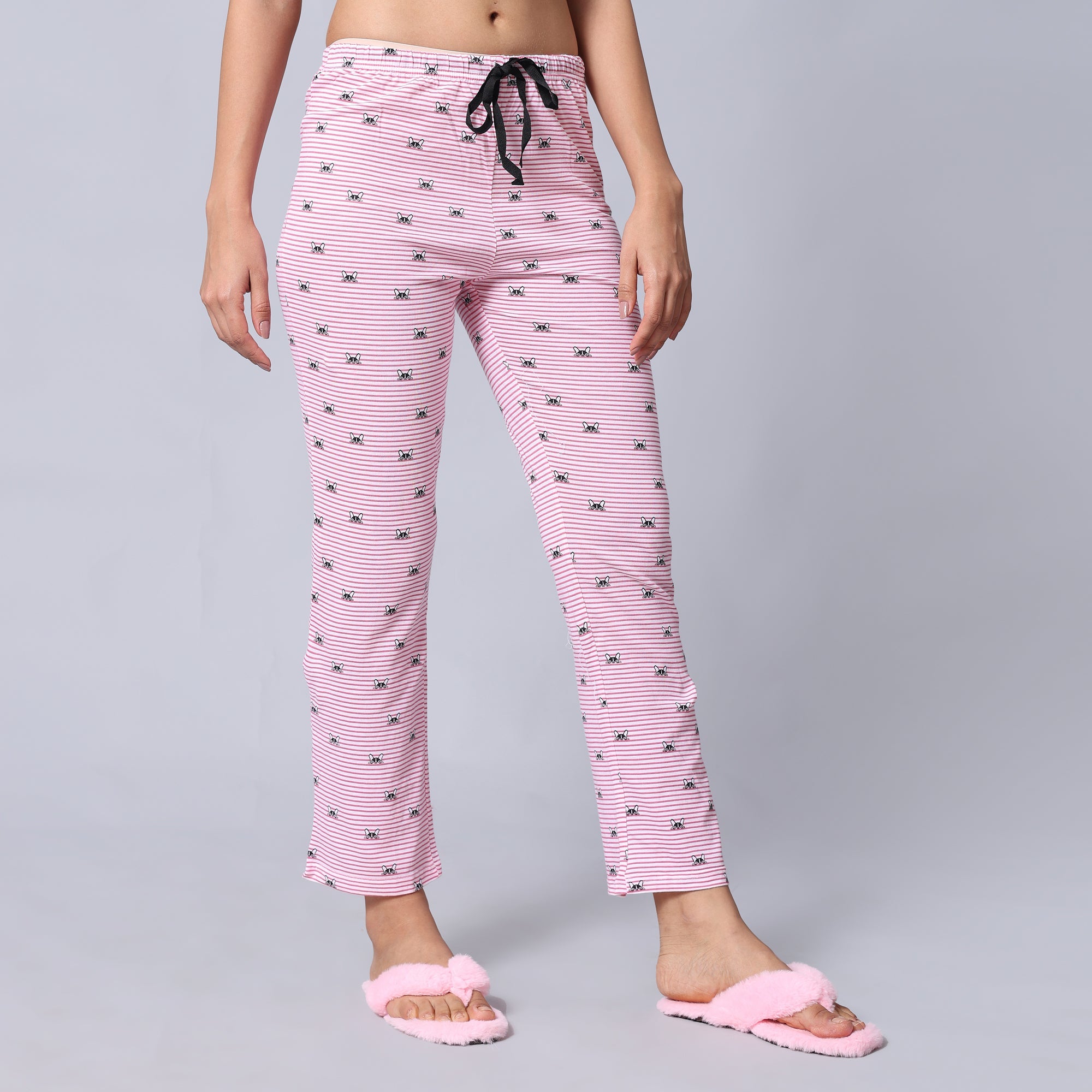 Evolove Women's Super Soft Comfortable Cotton Printed Pyjama Relaxed Lounge Pants with Pockets