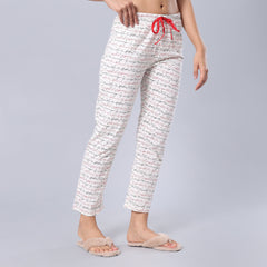 Evolove Women's Super Soft Comfortable Cotton Printed Pyjama Relaxed Lounge Pants with Pockets