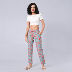 Evolove Women's Super Soft Comfortable Cotton Printed Pyjama Relaxed Lounge Pants with Pockets