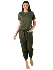 Evolove Dark Green Super soft most comfortable Pajama set