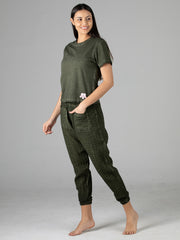 Evolove Dark Green Super soft most comfortable Pajama set