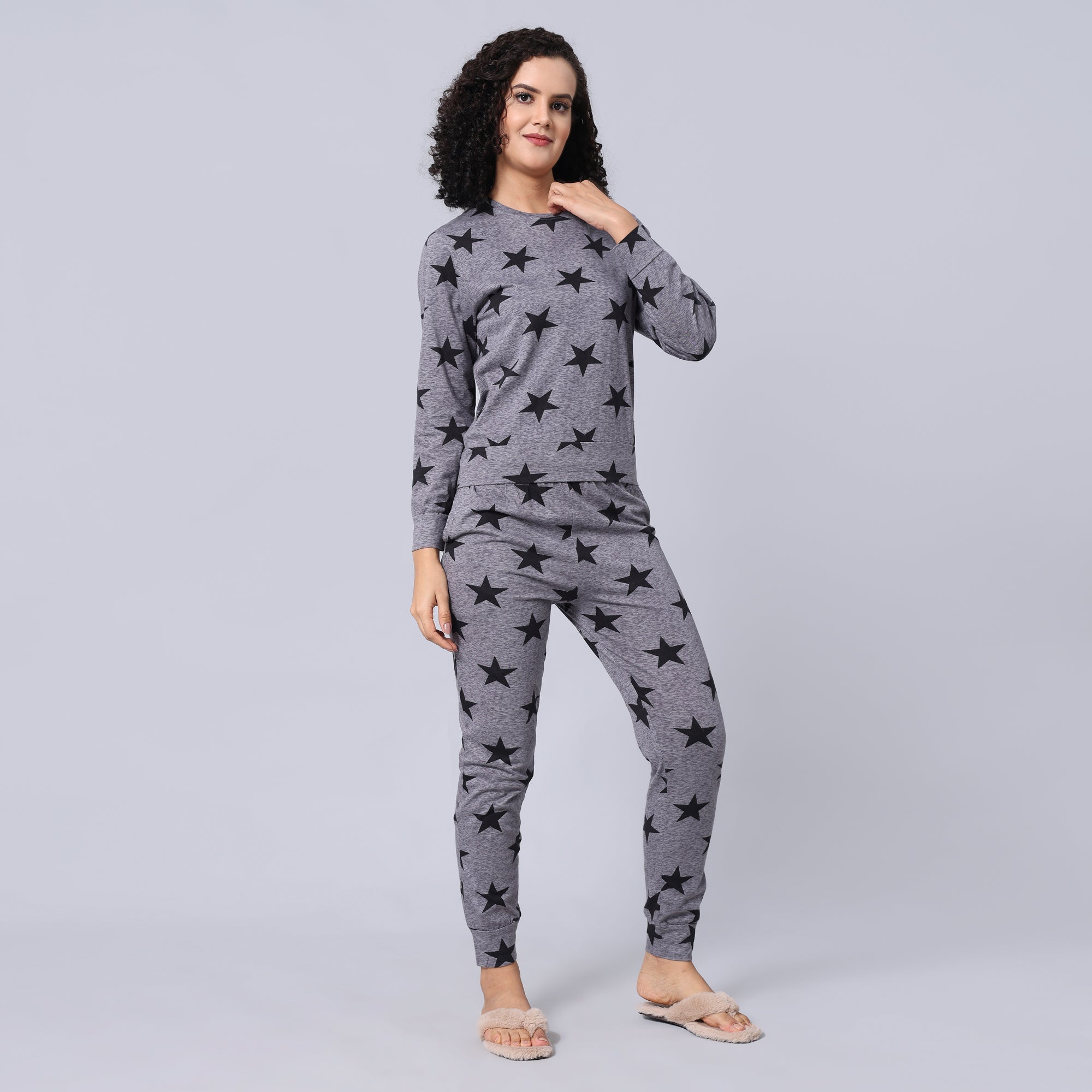 Evolove Grey Super Soft Most Comfortable Pajama Set