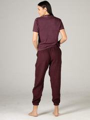 Evolove Maroon Super soft most comfortable Pajama set