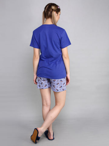 Evolove Cotton Womens Night Suit (Short Set)