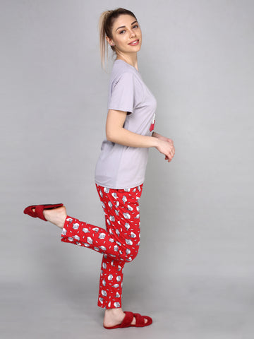 Evolove Cotton Womens Night Suit (Pajama Set)