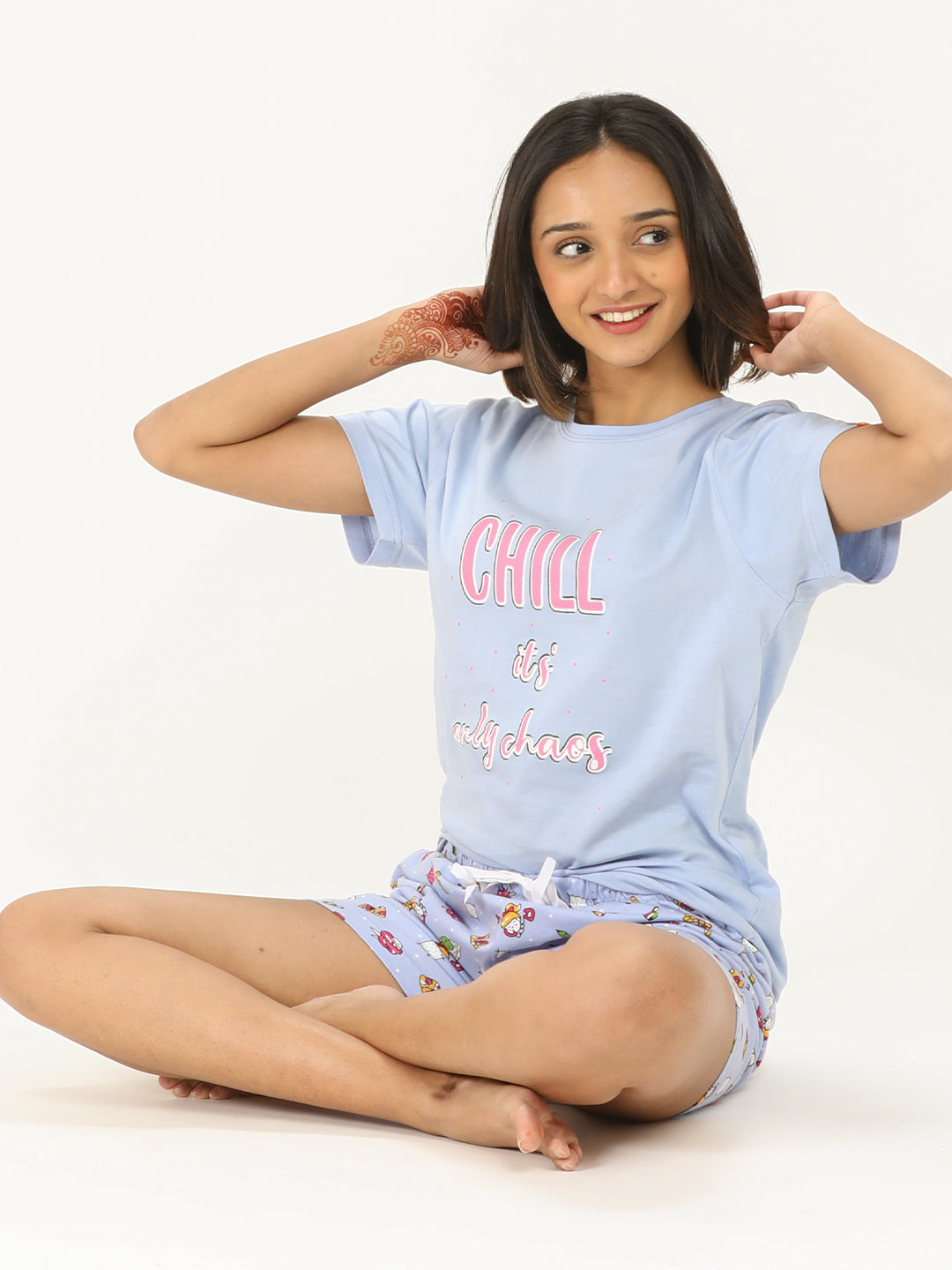 Womens t shirt and best sale shorts pyjamas