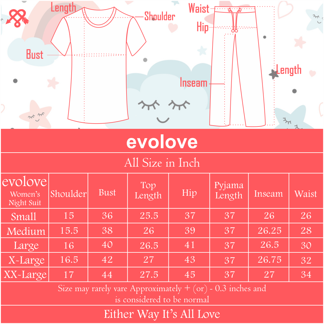 Evolove Women's Viscose Liva Super Soft Shirt & Pajama Night suit set ,(BTS Heart Symbol embroidery on pocket), Various colour Options & sizes M - XXL